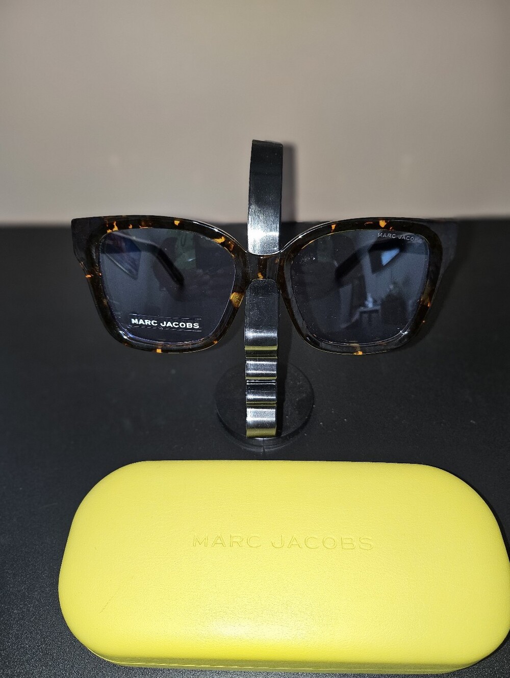 Marc Jacobs Tortoiseshell Sunglasses with Yellow Case